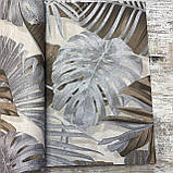 Шпалери вінілові на флізеліновій основі DUKA Natura листок бежеве срібло 1,06 х 10,05м (22860-2), фото 7