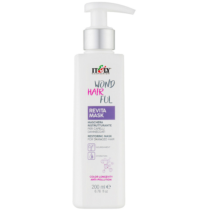 Відновлювальна маска для волосся Itely Hairfashion Wondhairful Revita Mask 200 мл, фото 1