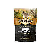 Сухой корм для взрослых собак крупных пород Carnilove Salmon & Turkey Large Breed 1,5 кг с лососем и индейкой