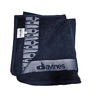 Полотенце Davines фирменное махровое темно-синее 90х50 см