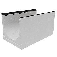 Комплект: лоток водовідводний пластиковий Super ЛВ-50.65.56 бетонний з решіткою чавунною щілинною, кл.