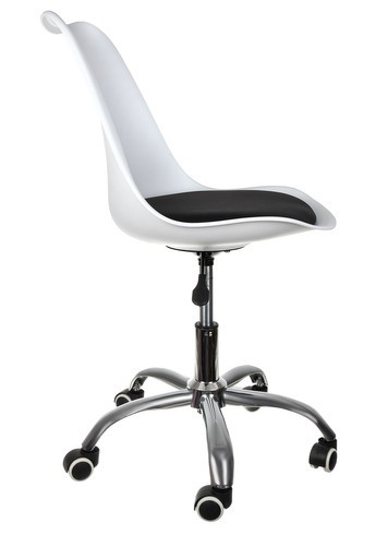 Кресло офисное на колесах компьютерный стул на колесиках Malatec 16429 Белое с черным - фото 3 - id-p1846831897