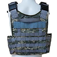 Плитоноска PLATE CARRIER пиксель оснащена системой MOLLE.