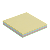 Блок для нотаток 76x76мм, 100арк. 4цв.х25 арк. декор пастель BUROMAX BM.2312-10