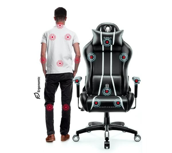 Геймерское кресло Diablo Chairs X-One 2.0 Normal Size эко-кожа Black - фото 7 - id-p1846832004