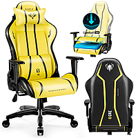Игровое кресло Diablo Chairs X-One 2.0 Normal Size Electric Yellow (экокожа +ткань)