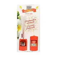 Набор подарочный Sweet Home ароматизатор для дома Flor Di Tiare 100мл. и свеча 135г