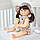 Лялька Реборн (Reborn) 55 см вініл-силіконова Уляна в наборі з соскою, пляшкою та іграшкою Можна купати, фото 2