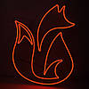 Неонова вивіска Лисичка 557х700 мм світлодіодна з блоком живлення та пультом, фото 2