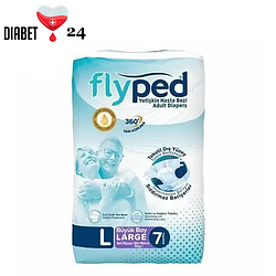 Підгузки для дорослих Fly Ped, розмір L, 7 шт.