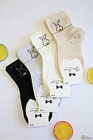 Носки с кроликами из страз для девочки (23 / 10-12 лет см.) Pier Lone