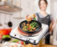 Плита одноконфоркова електрична RAF 8005 настільна електроплита на одну конфорку з неіржавкої сталі