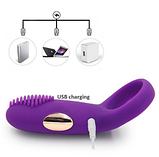 Ерекційне віброкольцо від USB, Насадка на член із вібрацією, Віброкольц-стимулятор клітора із шипами, Інтимні, фото 2