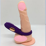 Ерекційне віброкольцо від USB, Насадка на член із вібрацією, Віброкольц-стимулятор клітора із шипами, Інтимні, фото 5