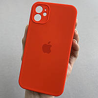 Чехол для Apple iPhone 11 чехол с квадратными гранями с защитой камеры на телефон айфон 11 красный p4q