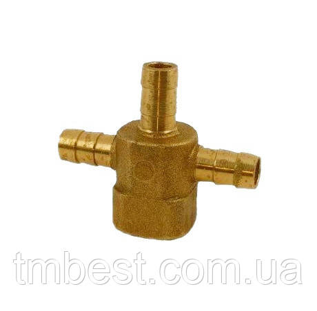 Штуцер - хрестовина 1/2"В х 10 х 10 х 10 латунний