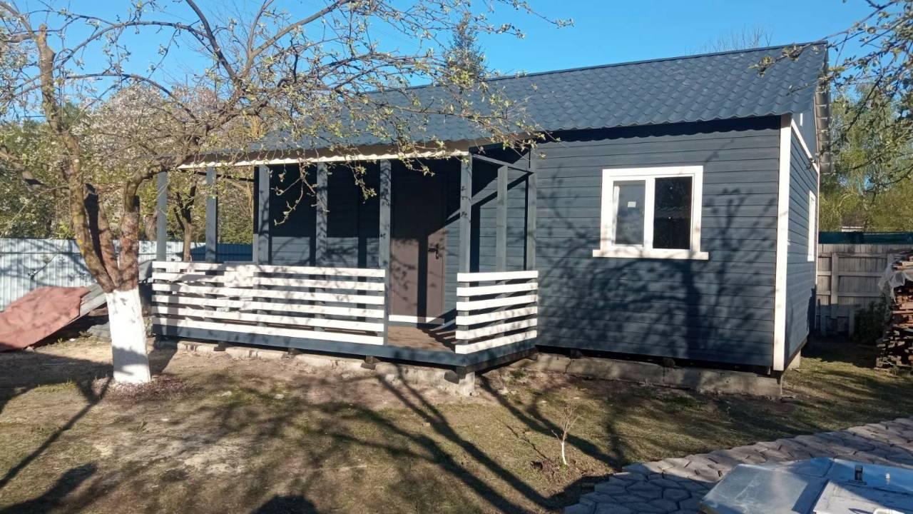 Каркасний будинок для дачі 6*8 з терасою, фото 1