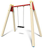 Гойдалка одинарна на дерев'яних стійках SiverSport KID315, фото 2