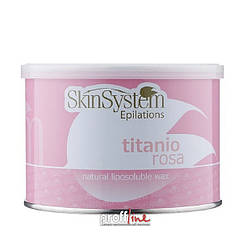 Віск плівковий для депіляції Skin System у банці 400 мл titanio rosa