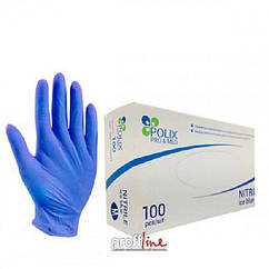 Рукавички нітрилові Polix Pro&Med (розмір M, блакитні) 50 пар/пач.