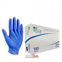 Перчатки нитриловые Polix Pro&Med (размер L, голубые) 50 пар/уп