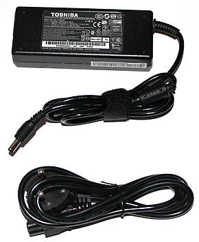 Блок живлення для ноутбука Toshiba 19V 90W 4.74 A (5.5*2.5) + Мережевий кабель, фото 1