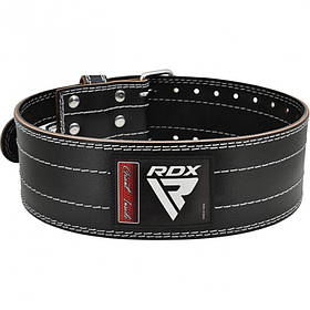 Пояс атлетичний спортивний L RDX Leather Black/White