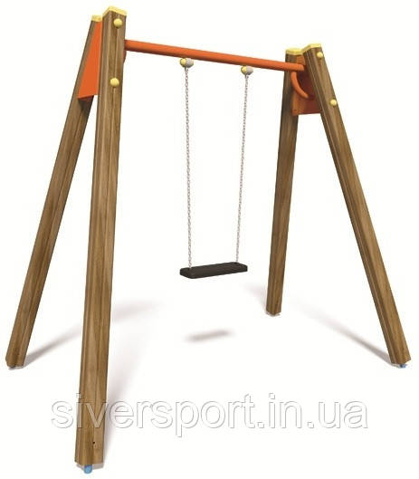 Гойдалка одинарна на дерев'яних стійках SiverSport KID315, фото 1