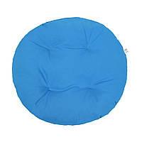 Подушка круглая голубая на стул, кресло, табурет и садовое кресло 35х8