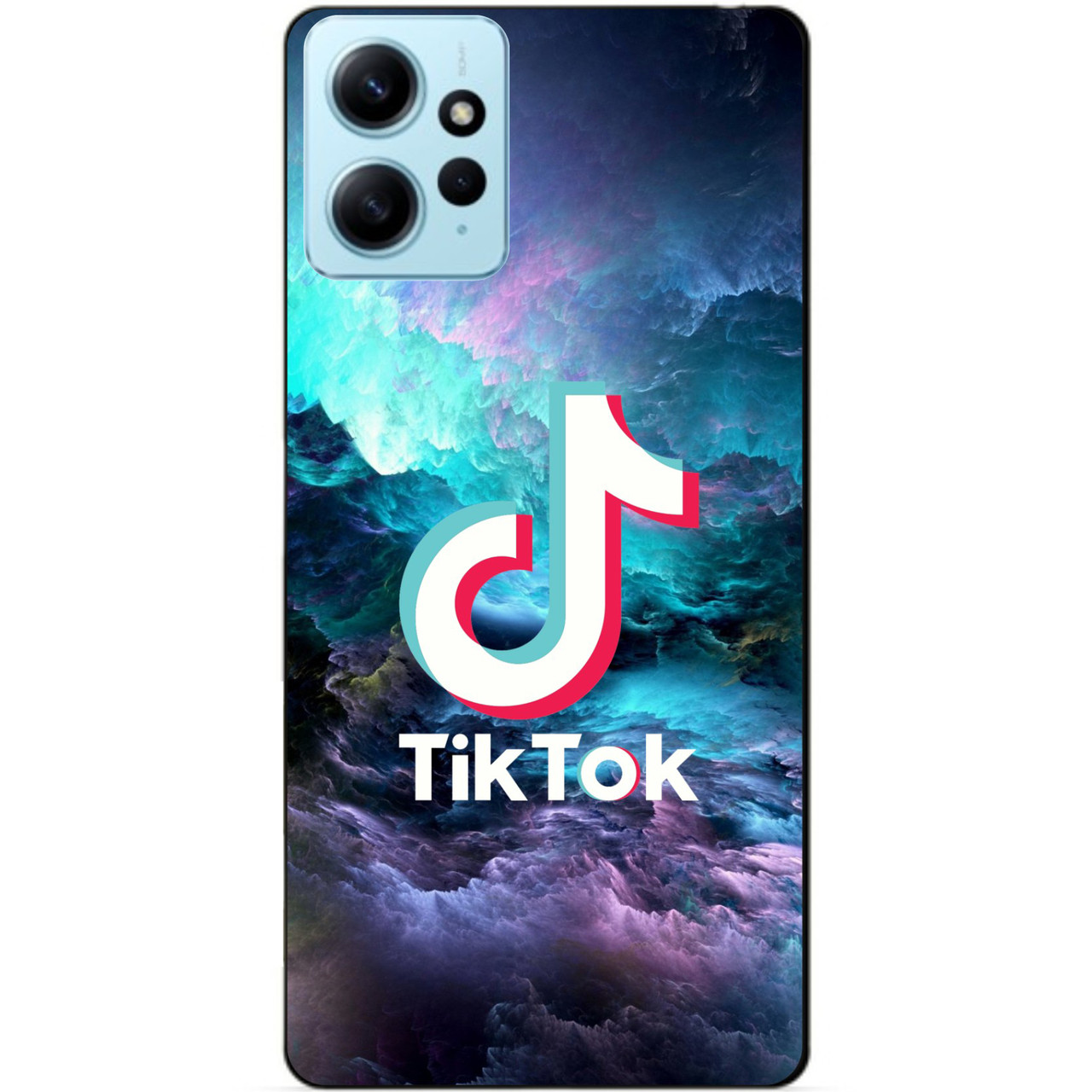 Силіконовий бампер чохол для Xiaomi Redmi Note 12 з малюнком Tik Tok