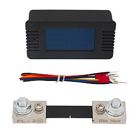 Ватметр, вимірювальна панель PZEM-015 (Peacefair), 200VDC, 100A-FL