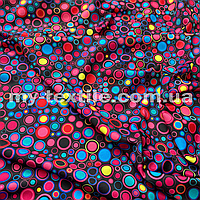 Трикотаж Бифлекс принт (купальник) Круги разноцветные