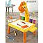 Столик для малювання з проектором Жирафік 2 кольори 12 фломастерів підсвічування звук, фото 2