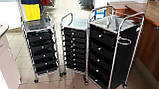 Візок перукарський для салонів краси колір чорний STORAGE, фото 2