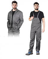 Рабочий защитный костюм роба спецовка спецодежда из толстовки и комбинезона, рабочая защитная форма