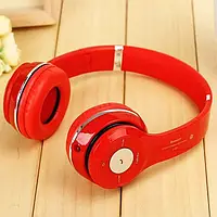 💚Навушники бездротові S460 bluetooth з MP3 плеєром накладні складні Червоні