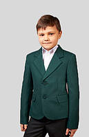 Пиджак для мальчика классический зеленый 152