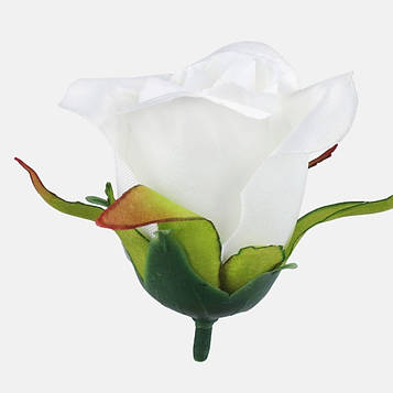 Троянда бутон біла (КОД: W725-02) В - 5,5 см  Д - 4  см | виробництво Польща |24 шт. в упаковці