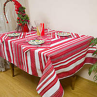Новогодний текстильный кухонный набор с орнаментом + 6 салфеток, 160х145 см