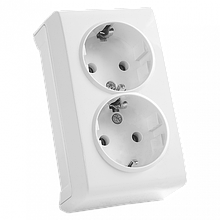 Розетка VIKO зовнішня Vera 2гнізда із заземленням біла 90681056-UA1