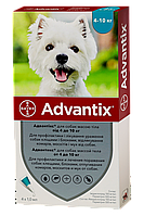 Адвантикс капли для собак весом от 4 до 10 кг (4 пипетки по 1.0 мл), BAYER (срок до 10.2027 г)