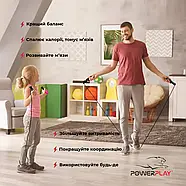 Скакалка швидкісна з обважнювачами PowerPlay X Rope 300 см (4211), фото 3