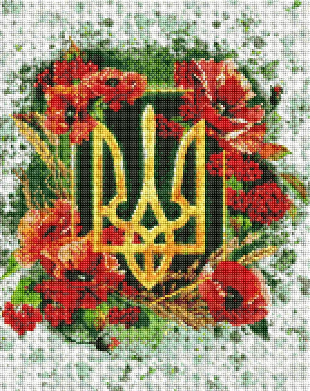 Алмазна мозаїка Квітучий тризуб ©chervonavorona_artist 40х50 Идейка (AMO7520)