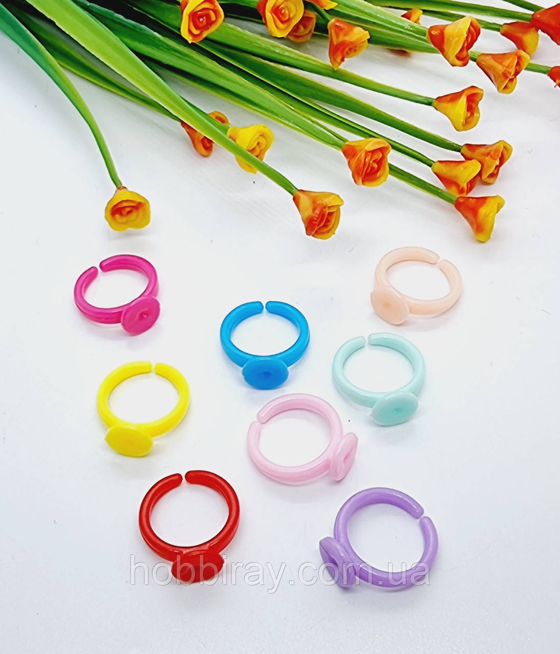 Заготовки для дитячого кільця. 10 шт. Колір мікс., фото 1