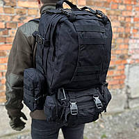 Тактический военный рюкзак с подсумками Military военный рюкзак водоотталкивающий 55 л 52 х 32 х 22 см Койот