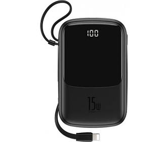 Зовнішній акумулятор Baseus Q Pow 10000mAh 15W Black (PPQD-A01)