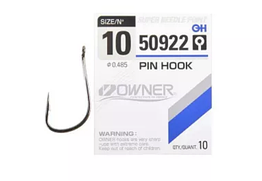 Гачок OWNER 50922 Pin Hook №8 (9 шт) (7 мм) (діам.пров. ⌀ 0.54 мм)
