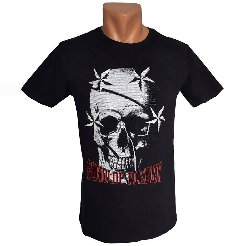 Футболка Leonidas чорна з коротким рукавом "Череп", фото 1