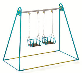 Гойдалка подвійна на ланцюгах (металева) SiverSport KID310