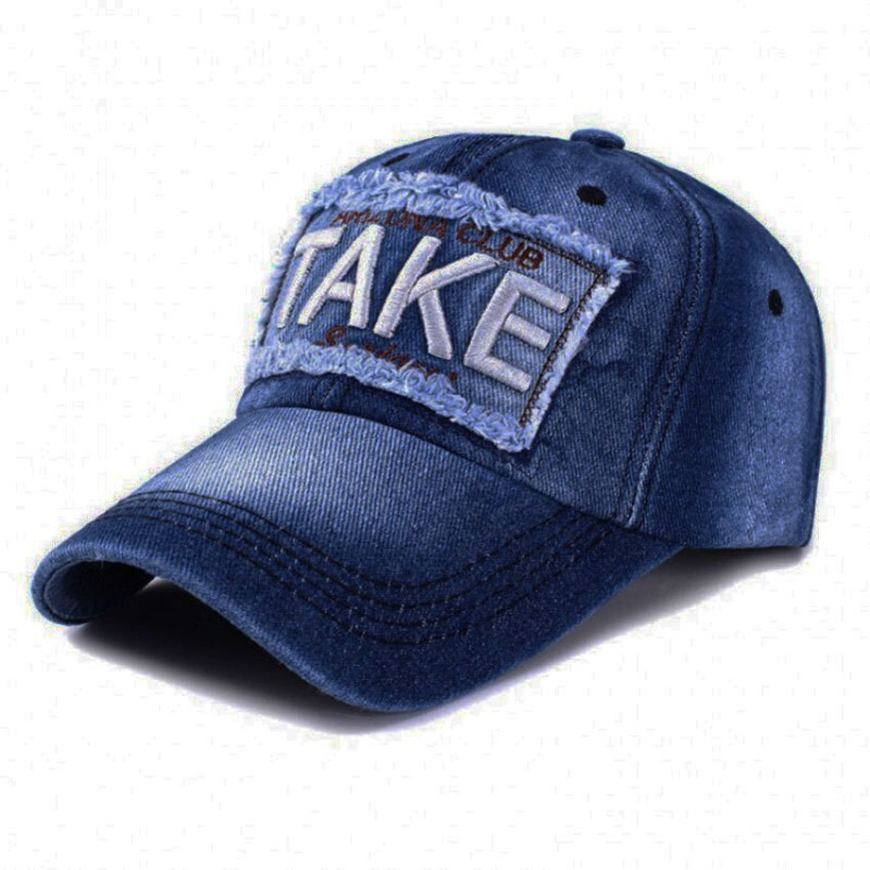 Молодіжна кепка бренду Narason темно-синя з лого Take